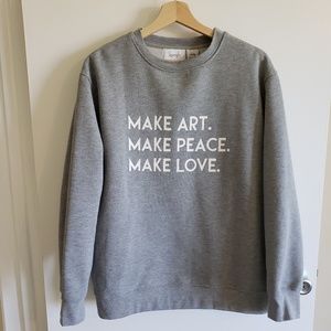 Cute slogan crew hoodie